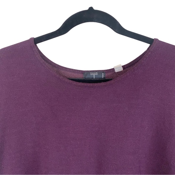 T. Tahari Woman Eggplant Pullover Sweater - Picture 13 of 13
